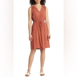 NWT Caslon Stripe Print Sleeveless Dress